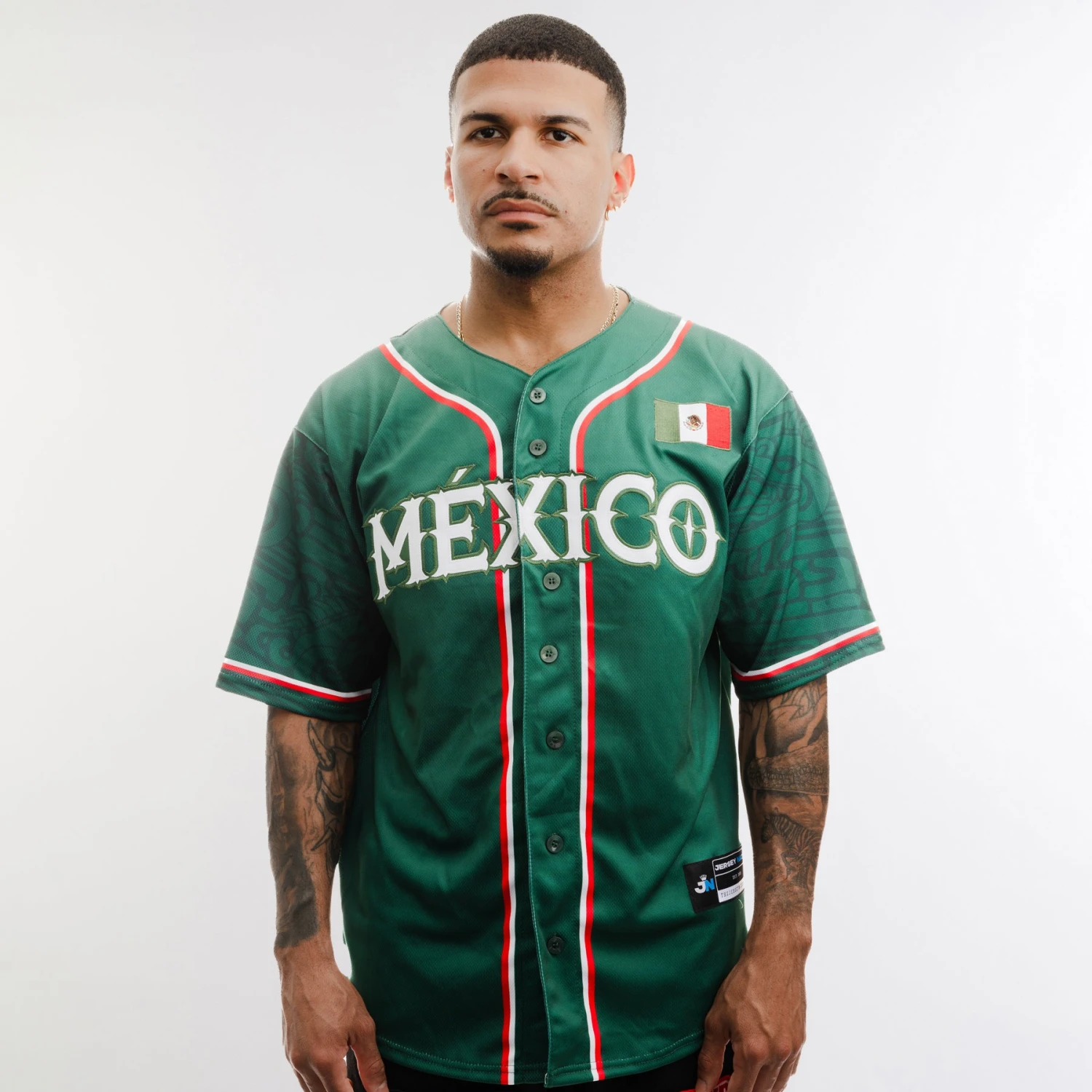 Mexico Heritage Custom Baseball Jersey - Image 12
