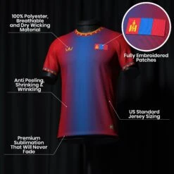 Mongolia Custom Football Jersey -World of Sportswear MongoliaCustomFootballJerseySpot