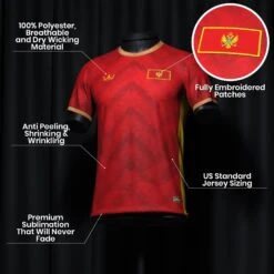 Montenegro Heritage Custom Football Jersey 11 Montenegro Heritage Custom Football Jersey -World of Sportswear MontenegroCustomFootballJerseySPOT cc9556da 6043 4234 800f 335472856fd5