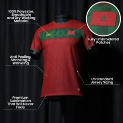 Morocco Heritage Custom Football Jersey -World of Sportswear MoroccoFootballJerseySpot