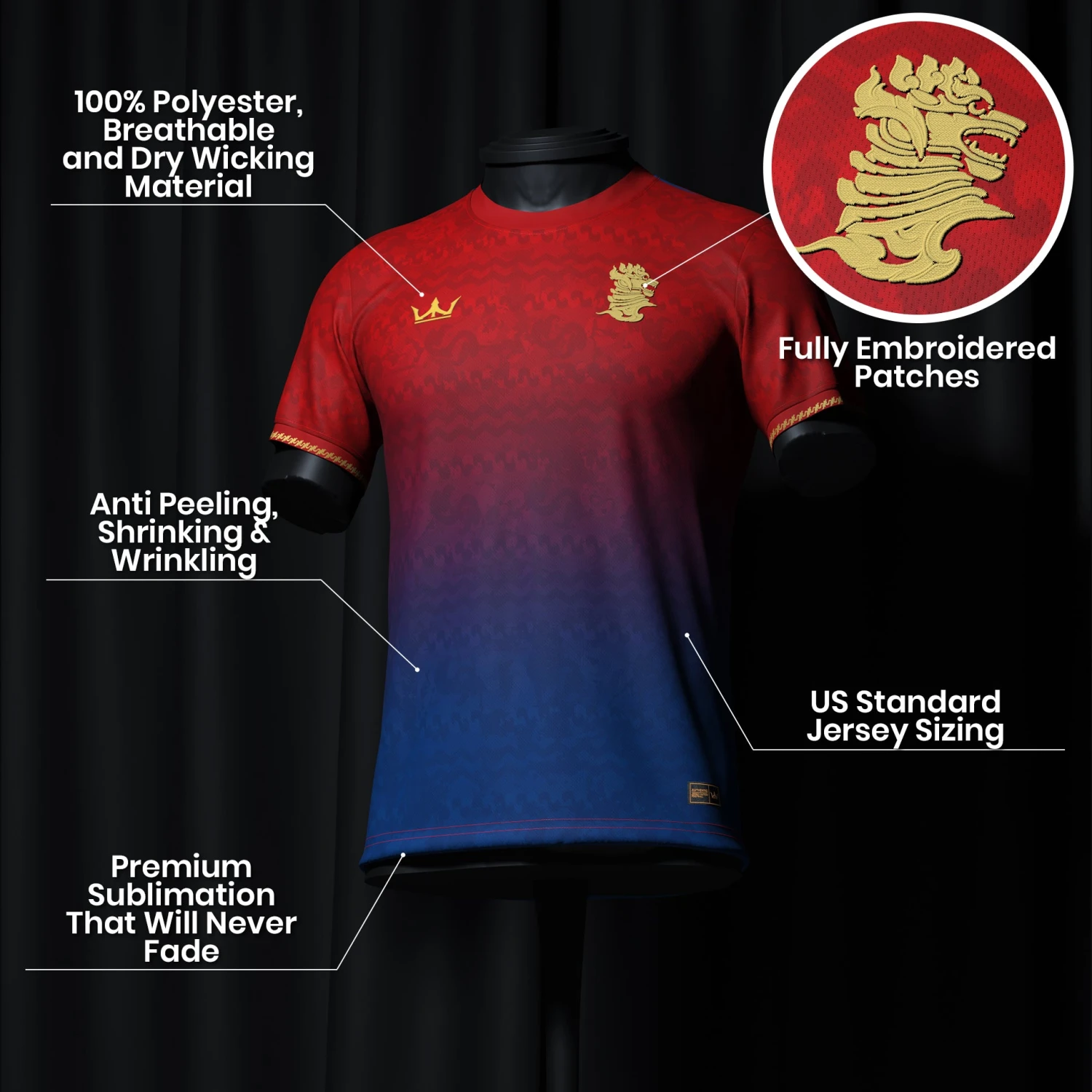 Myanmar Heritage Custom Football Jersey 6 Myanmar Heritage Custom Football Jersey - Image 6