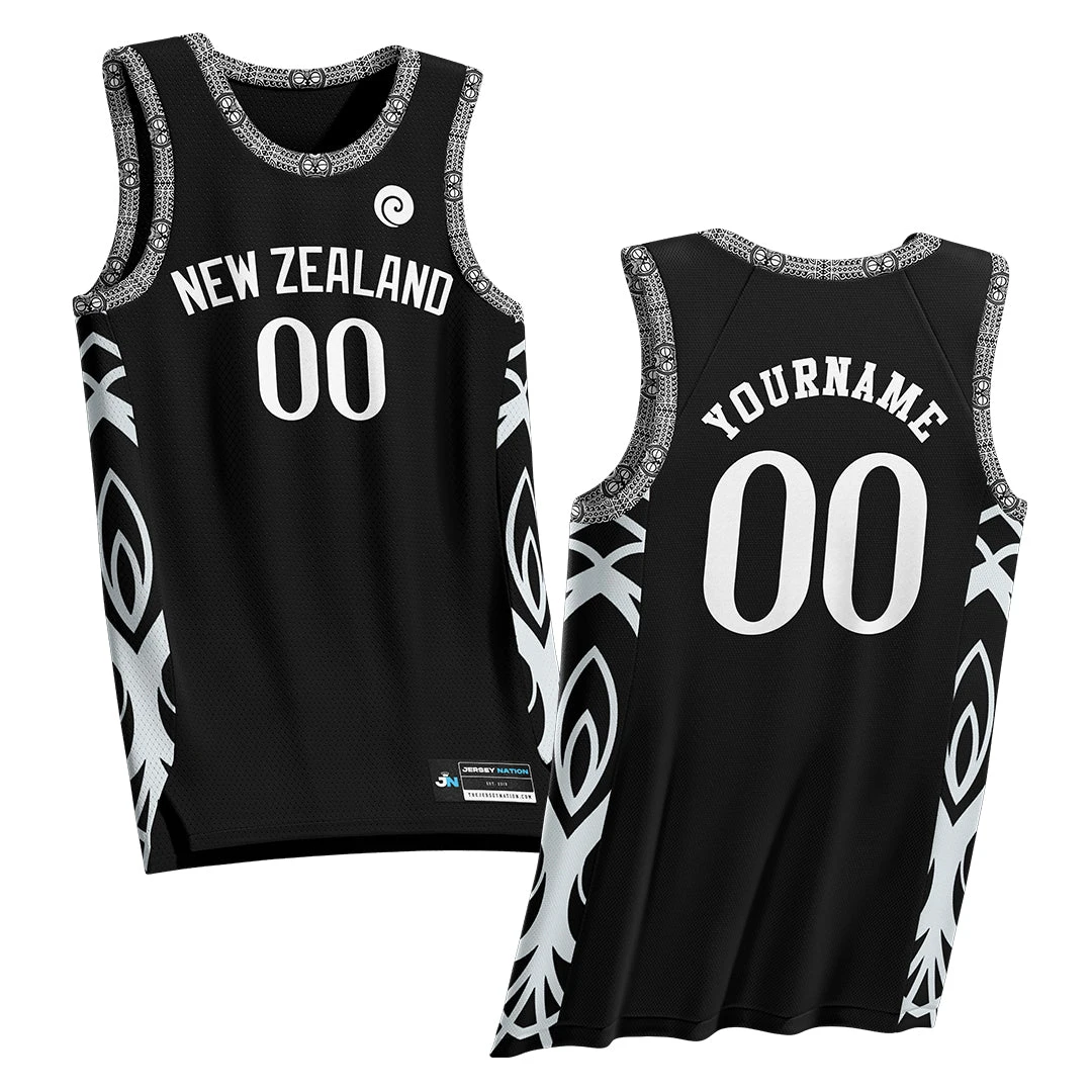 New Zealand Heritage Custom Basketball Jersey 1 New Zealand Heritage Custom Basketball Jersey