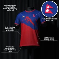 Nepal Heritage Custom Football Jersey -World of Sportswear NepalCustomFootballJerseySpot