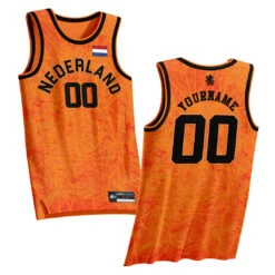 Netherlands Heritage Custom Basketball Jersey