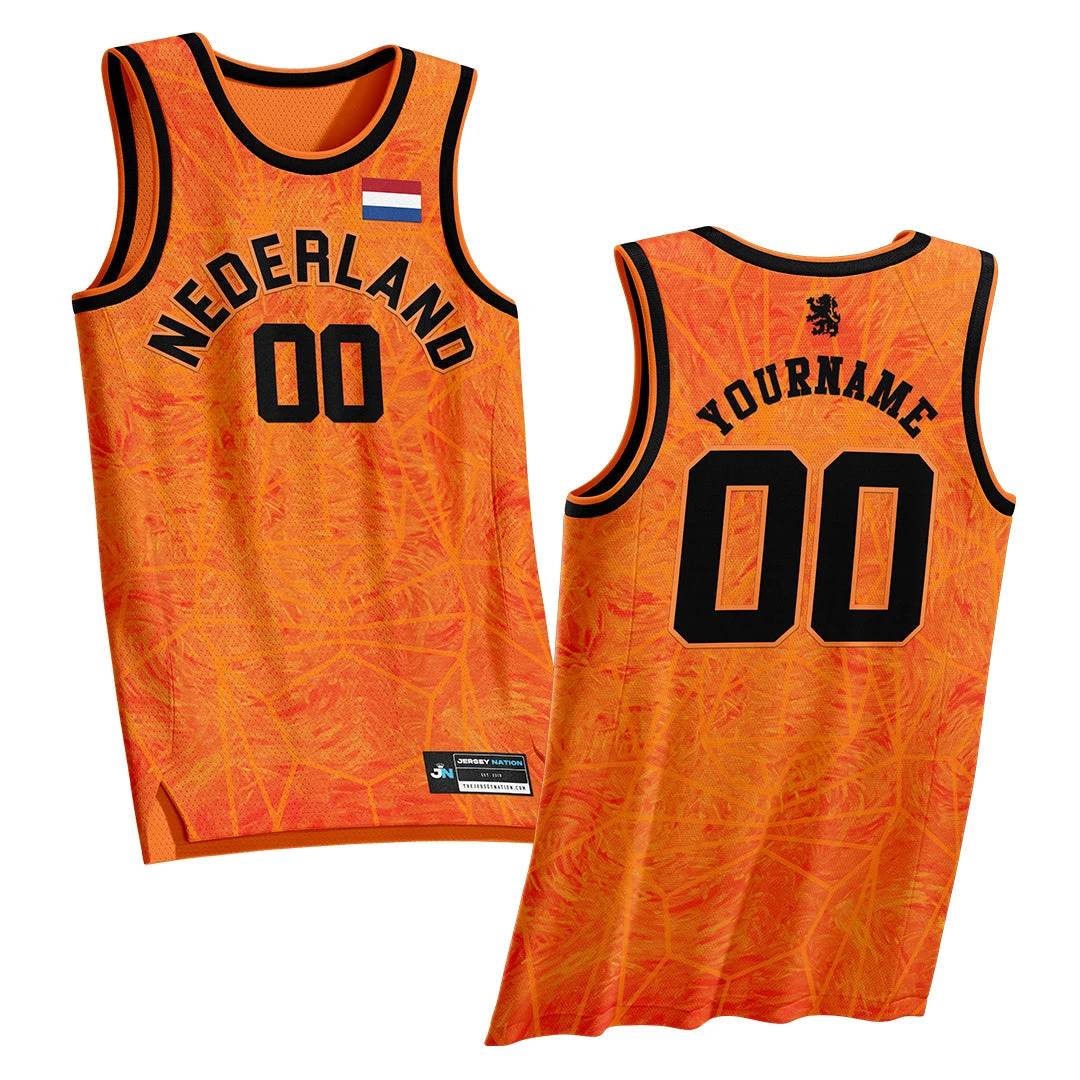 Netherlands Heritage Custom Basketball Jersey 1 Netherlands Heritage Custom Basketball Jersey