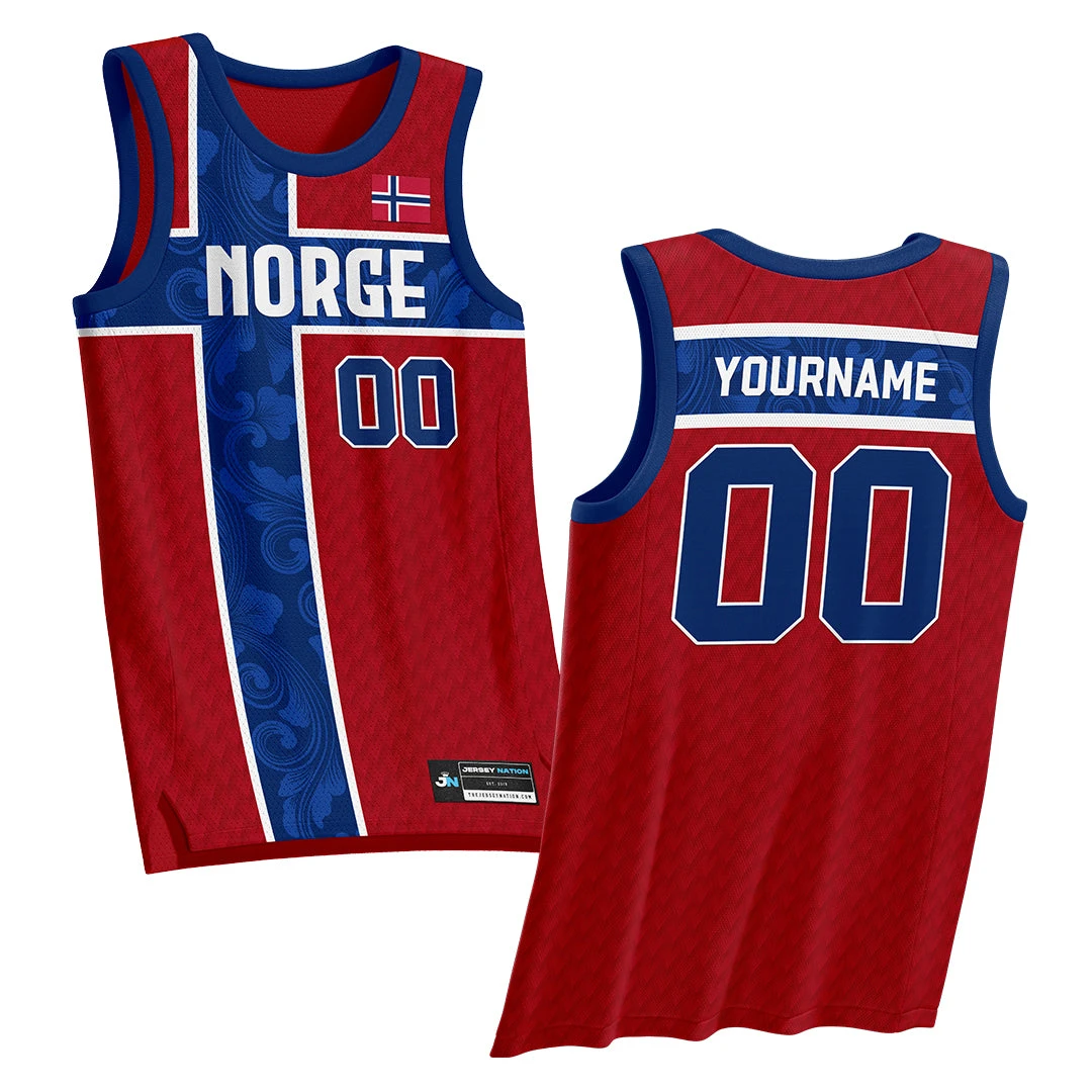 Norway Heritage Custom Basketball Jersey 1 Norway Heritage Custom Basketball Jersey