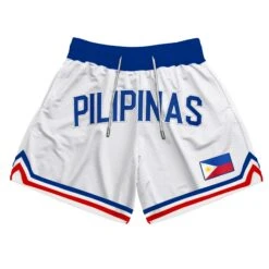 Philippines Heritage Basketball Shorts 38 Philippines Heritage Basketball Shorts -World of Sportswear PILIPINASWHITEBASKETBALLSHORTS