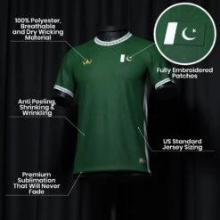 Pakistan Heritage Custom Football Jersey -World of Sportswear PakistanFootballJerseySpot