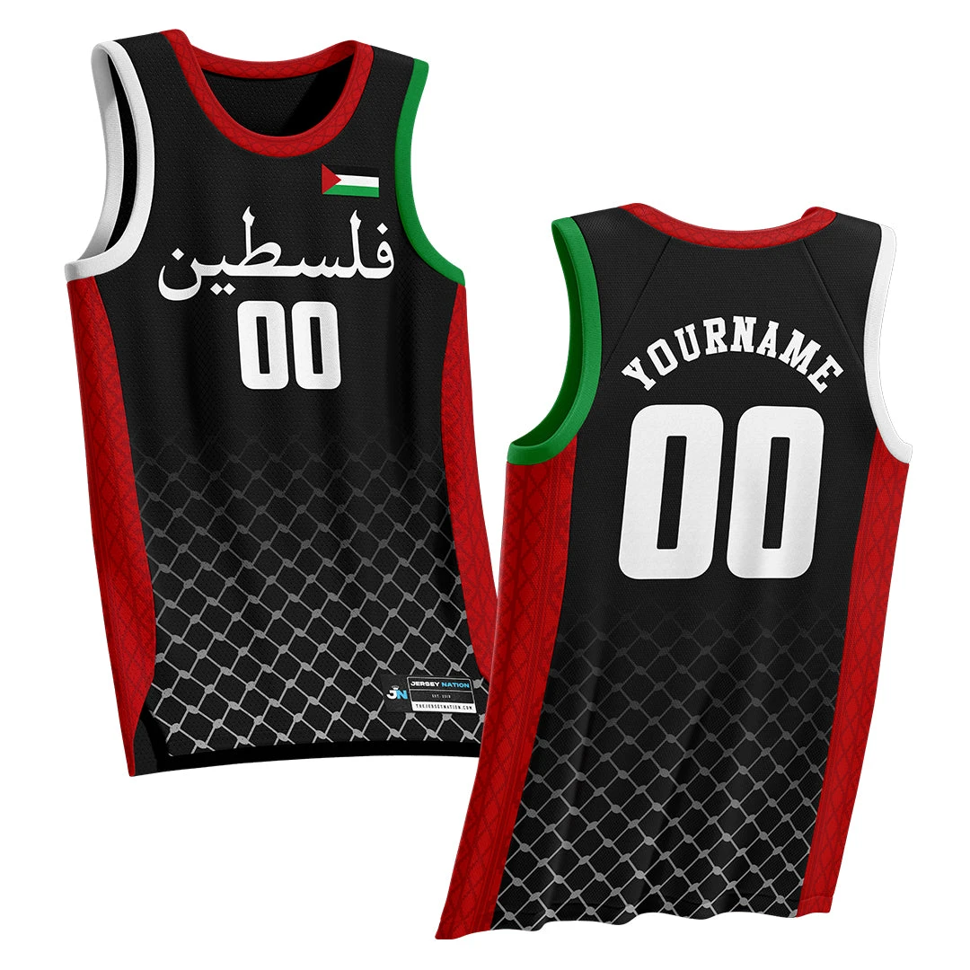 Palestine Custom Basketball Jersey 2 Palestine Custom Basketball Jersey - Image 2