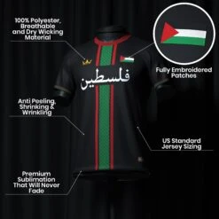 Palestine Heritage Custom Football Jersey -World of Sportswear PalestineFootballJerseySpot