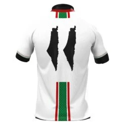 Palestine Heritage Custom Football Jersey -World of Sportswear PalestineWhiteFootballJerseyBack 1