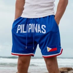 Philippines Heritage Basketball Shorts 22 Philippines Heritage Basketball Shorts -World of Sportswear PhilippinesBasketballShortsBlue7 1