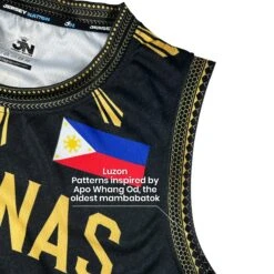 Philippines 'Luzviminda' Custom Basketball Jersey 37 Philippines 'Luzviminda' Custom Basketball Jersey -World of Sportswear PhilippinesBlackCustomBasketballJerseyCloseupDetail1 1f340655 8bf3 41b8 8580 5101b5f2fd52