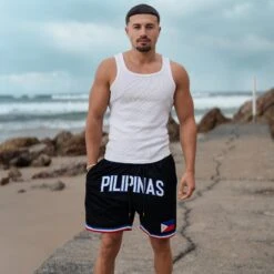 Philippines Heritage Basketball Shorts 30 Philippines Heritage Basketball Shorts -World of Sportswear Philippines Basketball Shorts Black 3