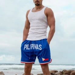 Philippines Heritage Basketball Shorts 23 Philippines Heritage Basketball Shorts -World of Sportswear Philippines Basketball Shorts Blue 6