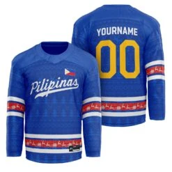 Philippines Christmas Custom Hockey Jersey