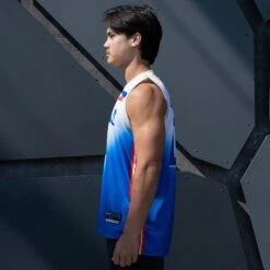 Philippines 'Luzviminda' Custom Basketball Jersey 22 Philippines 'Luzviminda' Custom Basketball Jersey -World of Sportswear Philippines Luzviminda Custom Basketball Jersey Model Side