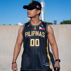 Philippines 'Luzviminda' Custom Basketball Jersey 33 Philippines 'Luzviminda' Custom Basketball Jersey -World of Sportswear Philippines Luzviminda Custom Black Basketball Jersey Model Styling