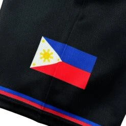 Philippines 'Sampaguita' Baseball Jersey -World of Sportswear Philippines Sampaguita Baseball Black Jersey Flag Sleeves Customized