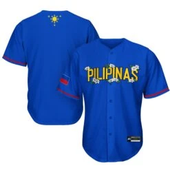 Philippines 'Sampaguita' Baseball Jersey -World of Sportswear Philippines Sampaguita Baseball Jersey Blue