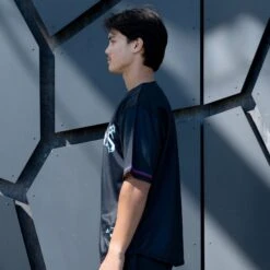 Philippines 'Sampaguita' Baseball Jersey -World of Sportswear Philippines Sampaguita Black Baseball Jersey Model Styling Sleeves