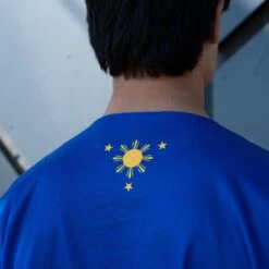 Philippines 'Sampaguita' Baseball Jersey -World of Sportswear Philippines Sampaguita Blue Baseball Jersey Model Back