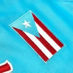 Puerto Rico Heritage Custom Hockey Jersey 25 Puerto Rico Heritage Custom Hockey Jersey -World of Sportswear Puerto Rico Borinquen Azul Celeste Heritage Custom Ice Hockey Jersey