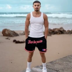 Puerto Rico 'Borinquen' Heritage Basketball Shorts 29 Puerto Rico 'Borinquen' Heritage Basketball Shorts -World of Sportswear Puerto Rico Borinquen Basketball Shorts Black 1 1