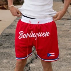 Puerto Rico 'Borinquen' Heritage Basketball Shorts 39 Puerto Rico 'Borinquen' Heritage Basketball Shorts -World of Sportswear Puerto Rico Borinquen Basketball Shorts Red 2