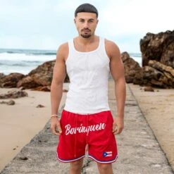 Puerto Rico 'Borinquen' Heritage Basketball Shorts 38 Puerto Rico 'Borinquen' Heritage Basketball Shorts -World of Sportswear Puerto Rico Borinquen Basketball Shorts Red 3