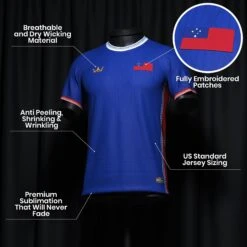 Samoa Heritage Custom Football Jersey 11 Samoa Heritage Custom Football Jersey -World of Sportswear SamoaHeritageCustomFootballJerseySPOT