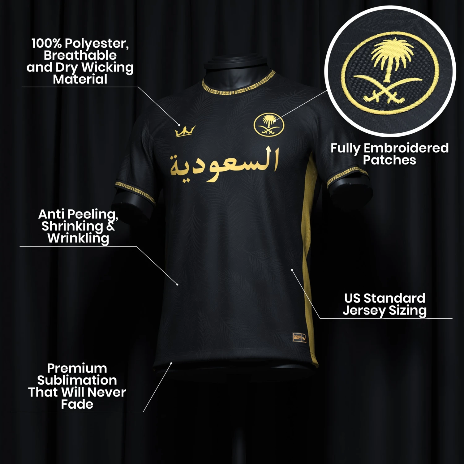 Saudi Arabia Heritage Custom Football Jersey 12 Saudi Arabia Heritage Custom Football Jersey - Image 12