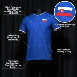 Slovakia Heritage Custom Football Jersey 11 Slovakia Heritage Custom Football Jersey -World of Sportswear SlovakiaHeritageFootballJerseySpot
