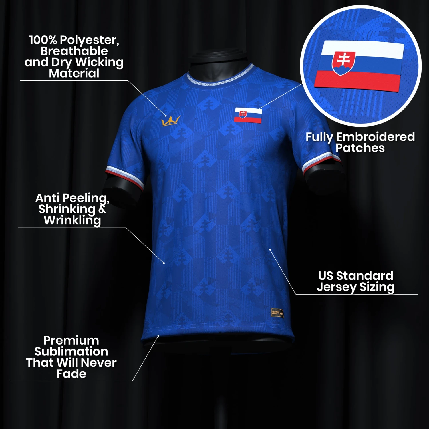 Slovakia Heritage Custom Football Jersey 6 Slovakia Heritage Custom Football Jersey - Image 6