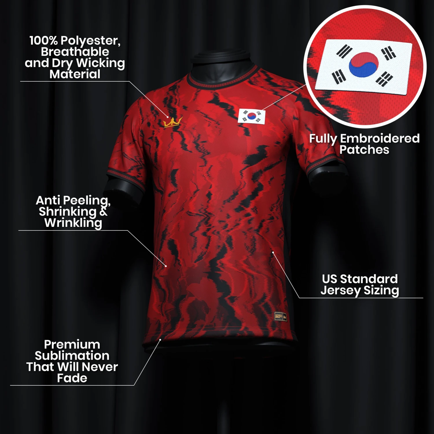 South Korea Heritage Custom Football Jersey 6 South Korea Heritage Custom Football Jersey - Image 6