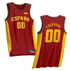 Spain Heritage Custom Basketball Jersey