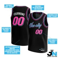 Vice City Basketball Jersey 11 Vice City Basketball Jersey -World of Sportswear SpotDetailsSTITCHEDcopy