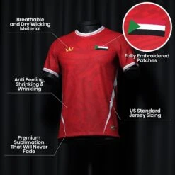 Sudan Heritage Custom Football Jersey 15 Sudan Heritage Custom Football Jersey -World of Sportswear SudanHeritageCustomFootballJerseySpot