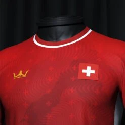 Switzerland Heritage Custom Football Jersey -World of Sportswear SwitzerlandHeritageCustomFootballJerseyChest