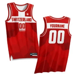 Switzerland Heritage Custom Basketball Jersey