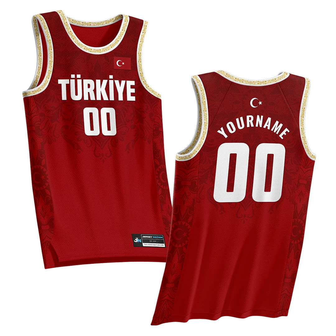 Türkiye Heritage Custom Basketball Jersey 1 Türkiye Heritage Custom Basketball Jersey
