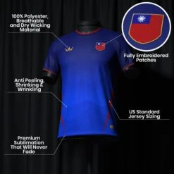 Taiwan Custom Football Jersey 11 Taiwan Custom Football Jersey -World of Sportswear TaiwanCustomFootballJerseySpot