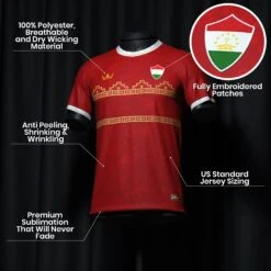 Tajikistan Custom Football Jersey -World of Sportswear TajikistanCustomFootballJerseySpot
