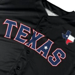Texas Lone Star Heritage Custom Baseball Jersey 14 Texas Lone Star Heritage Custom Baseball Jersey -World of Sportswear Texas Lone Star Heritage Black Custom Baseball Jersey
