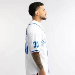 The Sandlot Benny 'The Jet' Rodriguez Baseball Jersey 23 The Sandlot Benny 'The Jet' Rodriguez Baseball Jersey -World of Sportswear TheSandlot30BennyTheJetRodriguezBaseballJersey