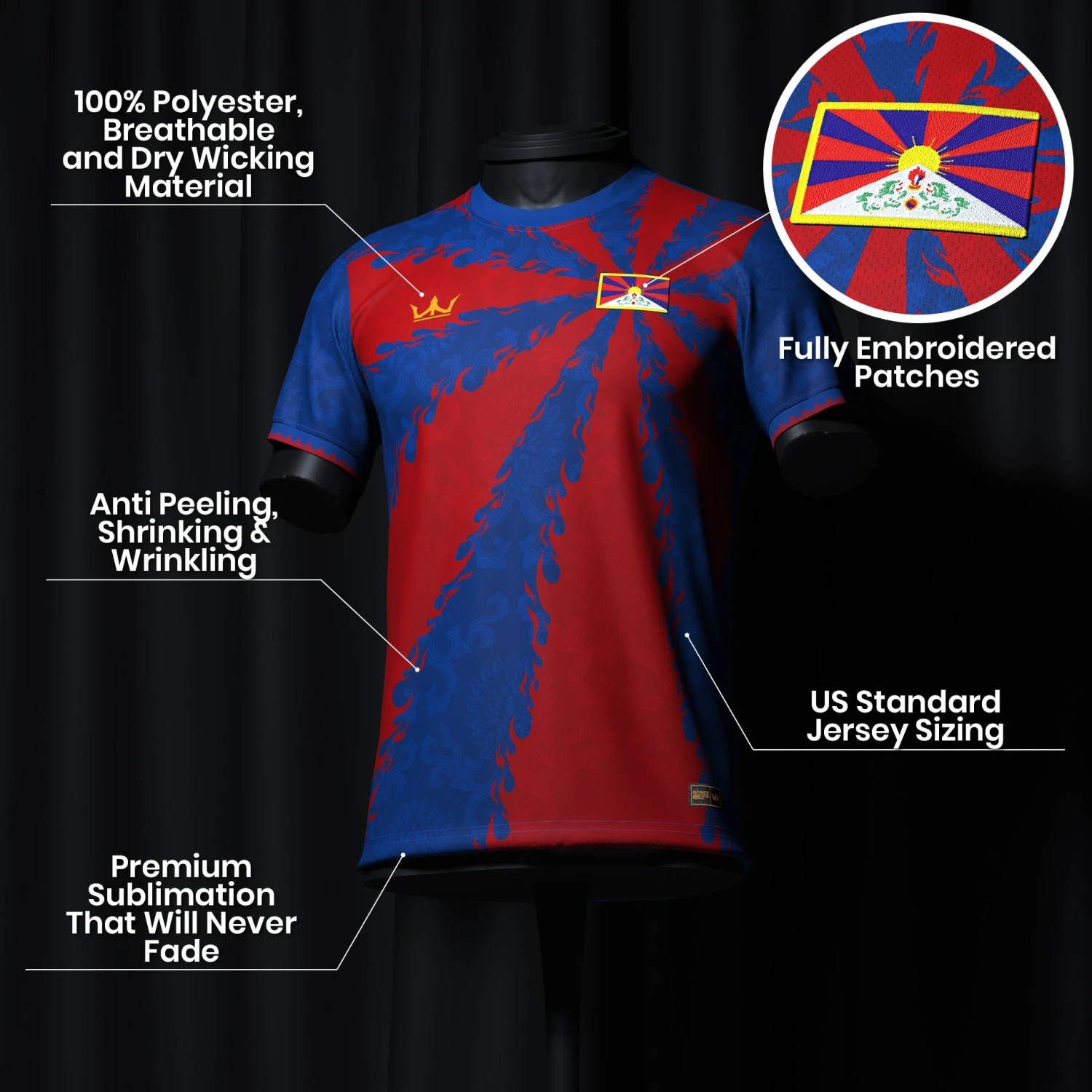 Tibet Custom Heritage Football Jersey 6 Tibet Custom Heritage Football Jersey - Image 6