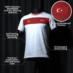 Türkiye Heritage Custom Football Jersey -World of Sportswear TurkeyWhiteSpot