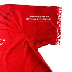 Türkiye Heritage Custom Football Jersey -World of Sportswear TurkiyeRedCustomFootballJerseyCloseupDetail2