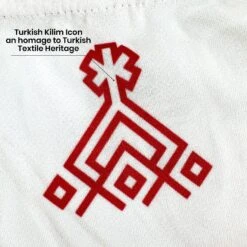 Türkiye Heritage Custom Football Jersey -World of Sportswear TurkiyeWhiteCustomFootballJerseyCloseupDetail3