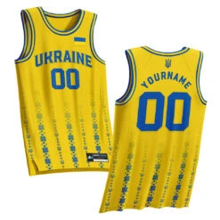 Ukraine Heritage Custom Basketball Jersey